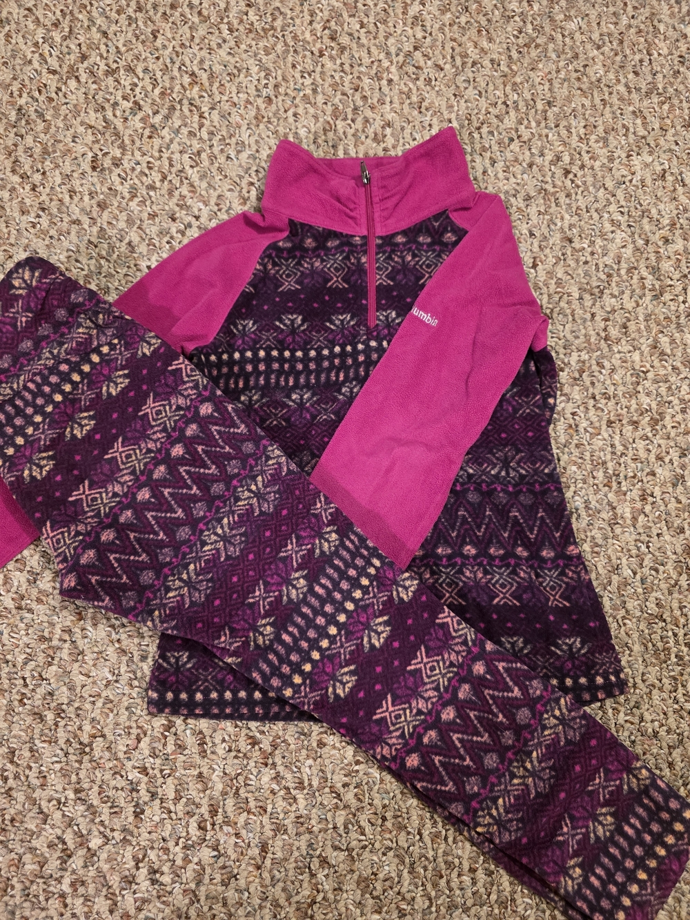 Columbia Girls' Pink & Purple Fleece Set